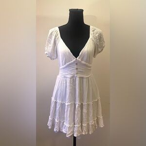 Alterstate Elegant White Button-Front Dress